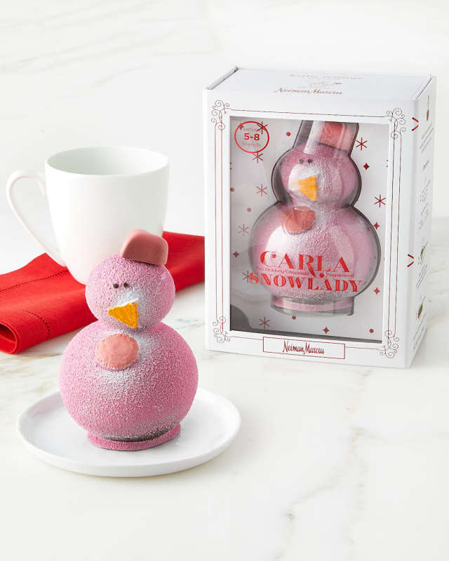 Carla the Peppermint Drinking Chocolate Snowman